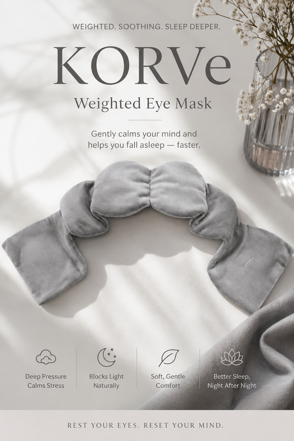 KORVe Weighted Sleep Mask